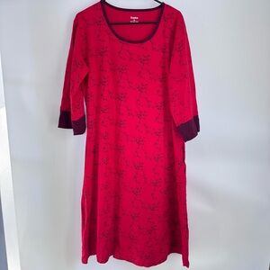 Svaha Long Sleeve Darwin’s Tree of Life Dress Red size XL NWT NEW